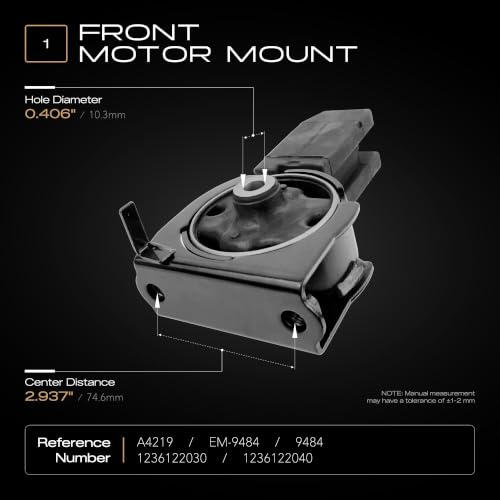 4PCS Engine Motor Transmission Mount Set Compatible with Toyota Corolla - size: 2003-2008 Corolla 1.8L