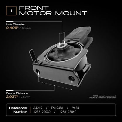 4PCS Engine Motor Transmission Mount Set Compatible with Toyota Corolla - size: 2003-2008 Corolla 1.8L