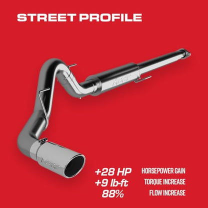 MBRP S5259AL 4" Cat Back, Single Exhaust System (Aluminized Steel) - color: Aluminized Steel