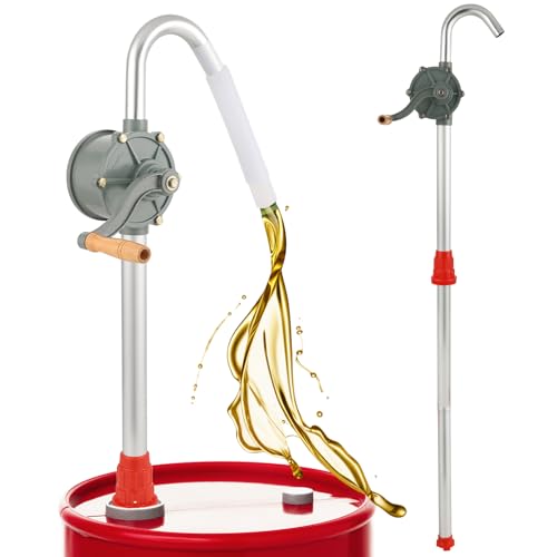 NYXOVA 5-55 gallon Aluminum Drum Pump, 8 GPM Rotary Hand Oil Transfer