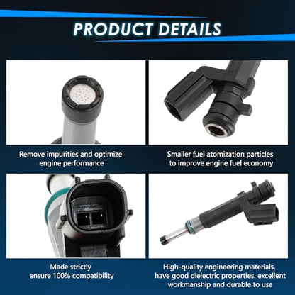4pcs Fuel Injectors 16600-1KT0A For Nissan Versa HR16DE 1.6L