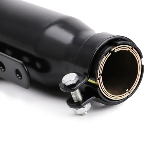 Baking Paint Universal Motorcycles Slash Cut Exhaust Tip Muffler Pipe for 1-3/8", 1-1/2"(1.5 inch), 1-5/8" and 1-3/4"(1.75 inch) Chopper Cafe Racer Loud black(one piece)