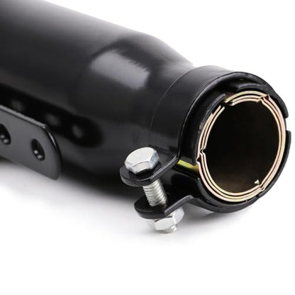 Baking Paint Universal Motorcycles Slash Cut Exhaust Tip Muffler Pipe for 1-3/8", 1-1/2"(1.5 inch), 1-5/8" and 1-3/4"(1.75 inch) Chopper Cafe Racer Loud black(one piece)