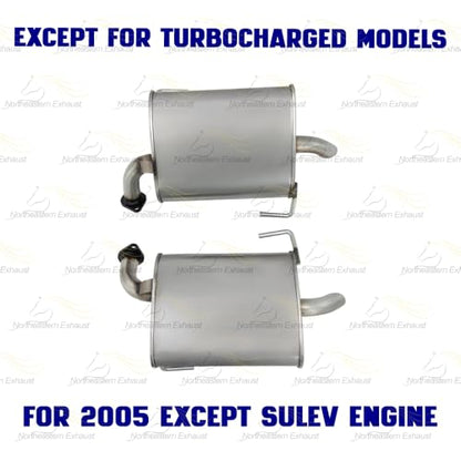 Exhaust Pair of Muffler Compatible for 2005-2009 Subaru Outback 2.5L | Stainless Steel | Northeastern Exhaust | Free Gaskets Included | Direct-Fit Replacement