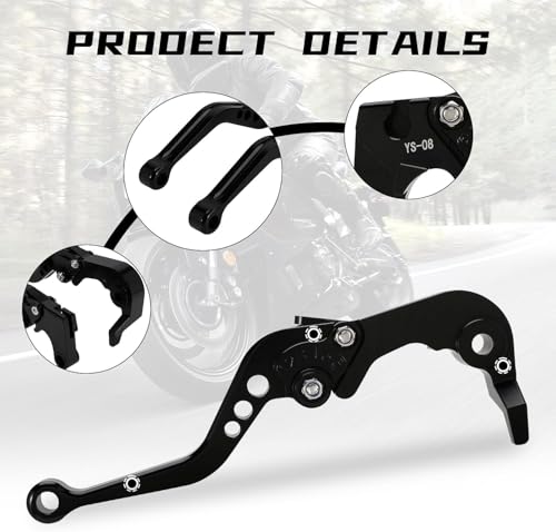 Motorcycle Brake Clutch Levers for R7 22-25-Black