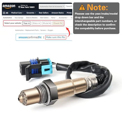 Nifeida 250-24773 234-4818 Oxygen Sensor Heated Air Fuel Ratio O2 Sensor Upstream/Downstream for Chevy Camaro CTS SRX STS Buick Enclave GMC Pontiac Torrent Suzuki XL-7 - size: 250-24773