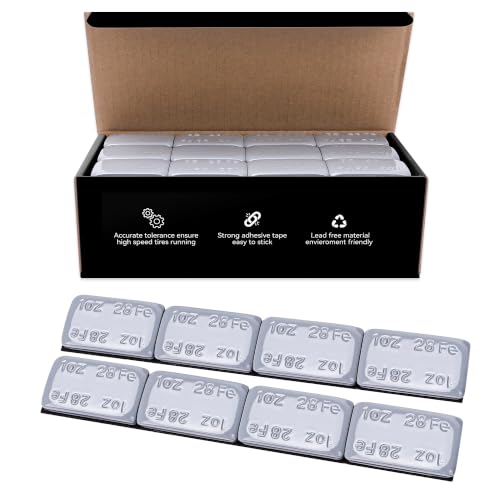 1OZ Adhesive Wheel Weights, Grey 1 oz Stick on Wheel Weights,A Box of 18 Strips, 4 Segments/Strip (72 oz Pack) - color: Gray, size: 1oz-72PCS