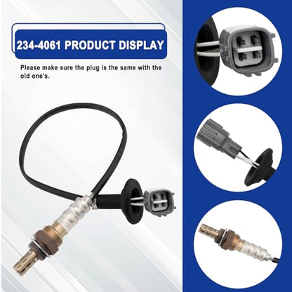 O2 Sensor 234-4205 234-4061 Upstream Downstream, Automotive Replacement Oxygen Sensors 2 Pcs Compatible with Chevy for Prizm 1998-2002, Compatible with Toyota for Corolla 1998-2002