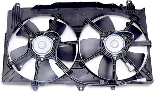 620-429 Engine Dual Radiator & Condenser Cooling Fan Assembly for Infiniti G35 Nissan 350Z 2003 2004 2005 2006 2007 V6 3.5L, 21481CD000 21487-CD00A NI3115127