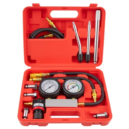 Marvelity Cylinder Leak Down Tester Kit, Dual Gauge for Gasoline Engines