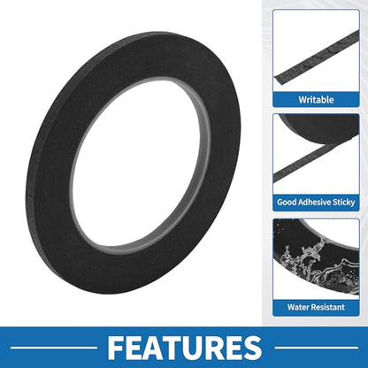 Painters Tape Easy Removal 0.2 Inches x 52.5 Yards Black - color: Black, size: 0.2 Inches x 52.5 Yards