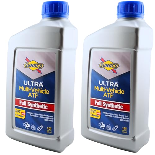 Full Synthetic Multi-Vehicle Automatic Transmission Fluid – Sunoco Ultra ATF – CVT Compatible – 1 Quart (Pack of 2)