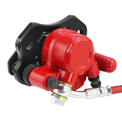 PRO BAT Rear Hydraulic Brake Assembly Caliper Master Cylinder Kit Go Kart - color: Red-1