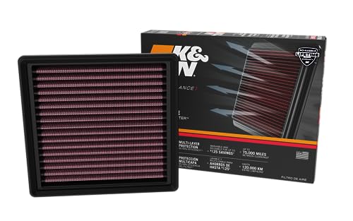 K&N High-Flow Original Lifetime Engine Air Filter: Washable, 33-5133
