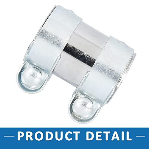 Exhaust Pipe Sleeve Connector Clamp Coupler 1K0253141M 56 x 94 mm Exhaust Band Clamp Sleeve for Volkswagen Golf 1991-2006,2010-2013 Stainless Steel Silver Tone
