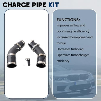 Intake Turbo Charge Pipe Compatible With 2013-2018 BMW M5/M6 F10 F06 F12 F13 S63 V8 4.4L Turbocharged