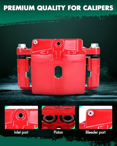 SCITOO 18-B4729 18-B4728 Front Left & Right Brake Calipers With Bracket - size: Front[18-B4729 & 18-B4728]