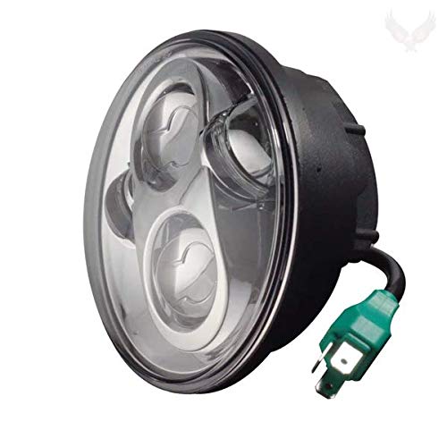 Eagle Lights 5.75 Inch LED Headlight Kit for Honda VTX With Bracket and Hardware - Plug and Play Fits 2002-2008 VTX 1800, 1300 Gen II Chrome - color: Chrome Generation II