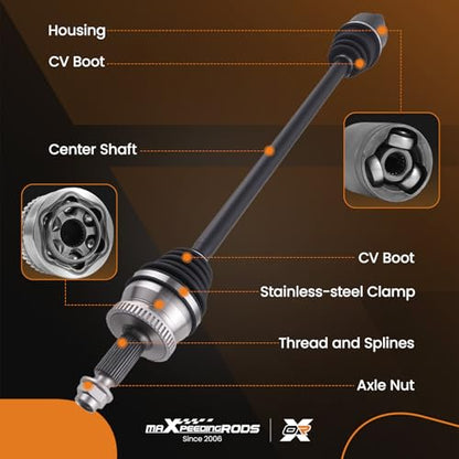 maXpeedingrods Front Left & Right CV Axle Assembly for Hyundai Sonata - size: HY8288