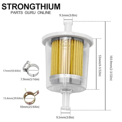 Strongthium Universal 5/16" Inline Gas Fuel Filter Clear