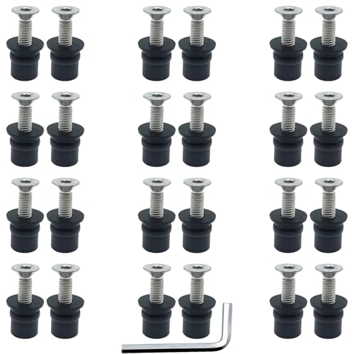 24 Pairs M6 Neoprene Rubber Well Nuts for Kayak with Brass Inserts - size: 24 Pairs M6 Neoprene Well Nuts
