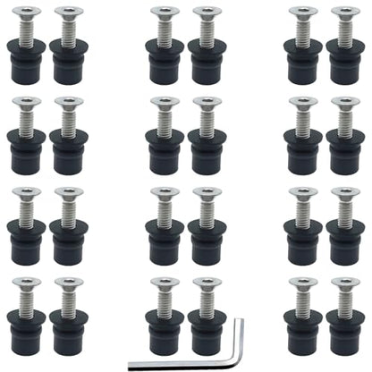 24 Pairs M6 Neoprene Rubber Well Nuts for Kayak with Brass Inserts - size: 24 Pairs M6 Neoprene Well Nuts