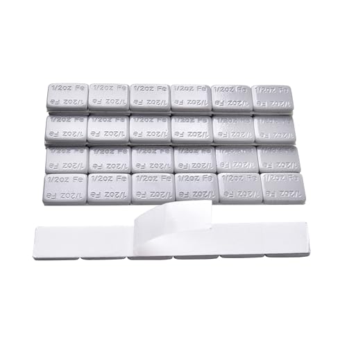 A A IN 1/2oz Stick on Adhesive Wheel Weights, 288pcs, 48strips/Box, Grey - color: Grey, style: 1/2oz, 144oz