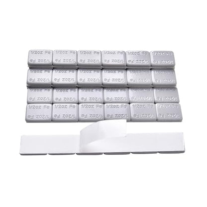 A A IN 1/2oz Stick on Adhesive Wheel Weights, 288pcs, 48strips/Box, Grey - color: Grey, style: 1/2oz, 144oz
