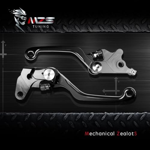 MZS Black Dirt Bike Brake Clutch Levers for RM125 RM250 1996-2003 - color: Black, size: RM125/RM250