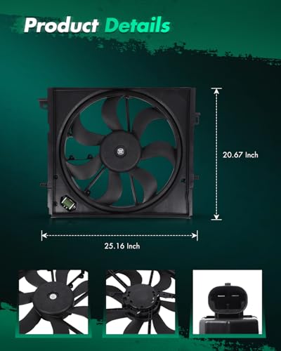 SCITOO Cooling Fan compatible with 2017-2022 for Nissan for Qashqai 2.0L - size: FA50827C