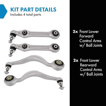 TRQ Front Lower Pair Control Arm and Ball Joint Set - style: PSA19892