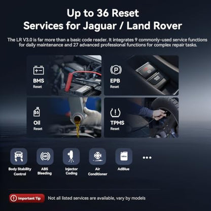iCarsoft LR V3.0 2026 Ver Bidirectional OBD2 Scanner for Most Land Rover/Jaguar from 1996-2025 Full Systems Diagnostic Scan Tool 36 Services 118 Graphic Data Engine Transmission ABS Car Code Reader - style: All Systems for Land Rover