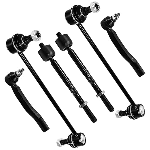 Front End Suspension Kit Compatible With 2004-2010 Toyota Sienna Tie Rods Inner and Outer Complete Kit, Tie Rod and Sway Bar - size: For 2004-2010 Toyota Sienna