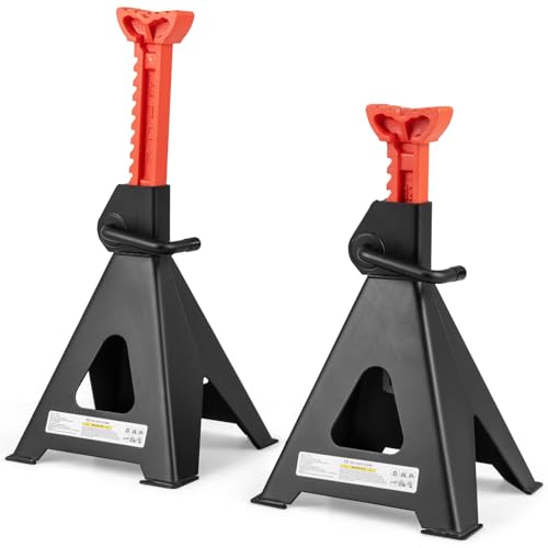 Goplus Jack Stands 12 Ton, 2 Pack 26,400 LBS Jack Stand with 19"-29.5" Adjustable Lifting Height, Handle Lock, Heavy-Duty Car Jack Stand for SUV, Sedan, Pickup, UTV - size: 2-Pack