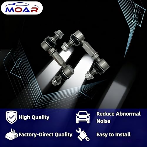 MOAR 3.74-4.53' M12 Adjustable Front Suspension Sway Stabilizer Bar End Link Kit 2 PCS Left & Right For Reduced Body Roll 360°Swivel With Length And Angle Maintenance Vehicle X091112 - color: X091112