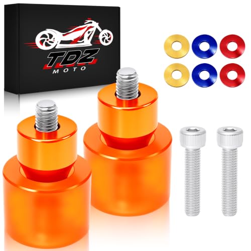 TDZ Motorcycle Decorative Wheel Install on 1-1/4" Engine Guard Saddlebag Guard for Harley & Any Other Brand 1.25” Crash bar, Orange Wheel - color: J-Orange Wheel