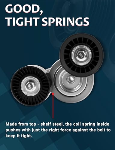 Serpentine Drive Belt Tensioner w/Pulley Kit for 2002-2010 Ram 1500 - size: 39120