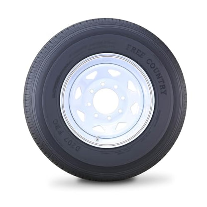 Free Country Trailer Tire Wheel ST235/80R16 10-Ply E 124N 8X6.5 White Spoke - size: ST235/80R16 /10PR /8x6.5