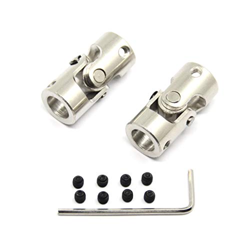 2 Pcs 10mm to 10mm Universal Joint Shaft Coupling for Motor - size: 10-10mm