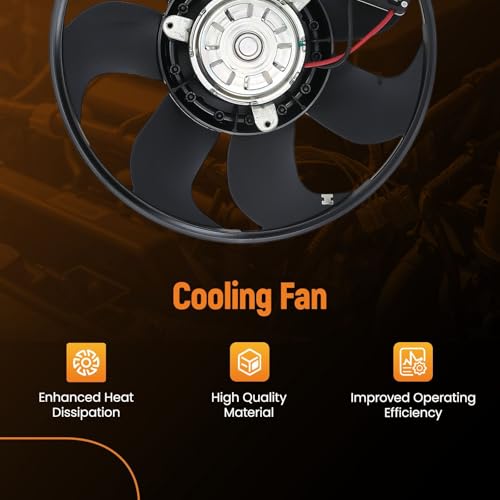 maXpeedingrods Right Passenger Side Electric Cooling Fan w/Module Fits for Audi S4 2010-2012, for Audi S5 2008-2012, 8K0959455E A0028A0114 - size: 8K0959455E