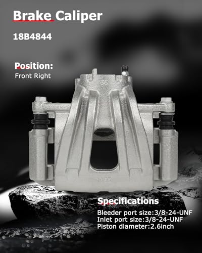 cciyu Front Right Disc Brake Caliper Assembly With Bracket 18B4844 - size: Front Right[18B4844]