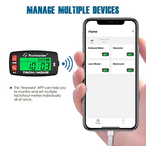 Runleader RL-HM032-BT Bluetooth Shunt Hours Tachometer with Backlight