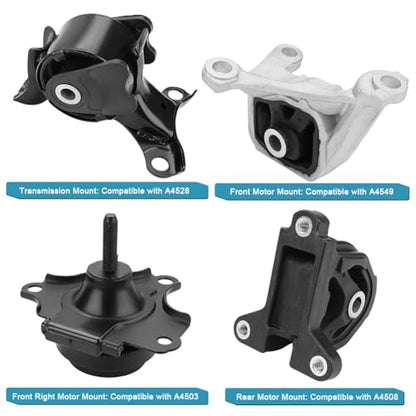 Engine Motor & Transmission Mount Kit Replacement for 2002-2006 Acura RSX - size: 4PCS-Compatible with 2002-2005 Civic 2.0L
