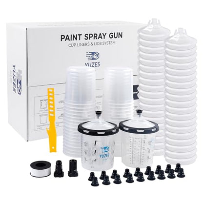 YUZES Disposable Paint Cups for Spray Gun, 20 oz 40-Pack Paint Cup System - size: 20 oz 40-Pack Kit