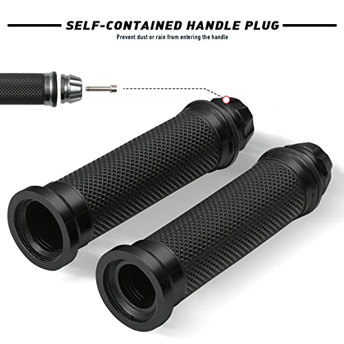 DREAMIZER Motorcycle Handle Grips Rubber Pedal Bike Scooter Handlebar Grips Modified Handlebar Throttle Turn Grip Settle - Black - color: Black