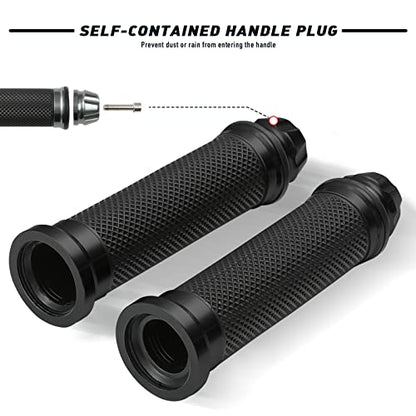 DREAMIZER Motorcycle Handle Grips Rubber Pedal Bike Scooter Handlebar Grips Modified Handlebar Throttle Turn Grip Settle - Black - color: Black