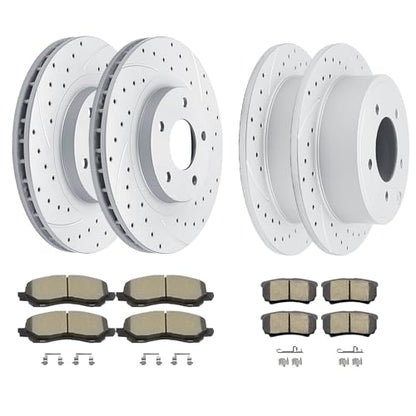 Acinoparts Front & Rear Brake Kit for Chrysler 200 Sebring Jeep Patriot - size: HMBK5303853036