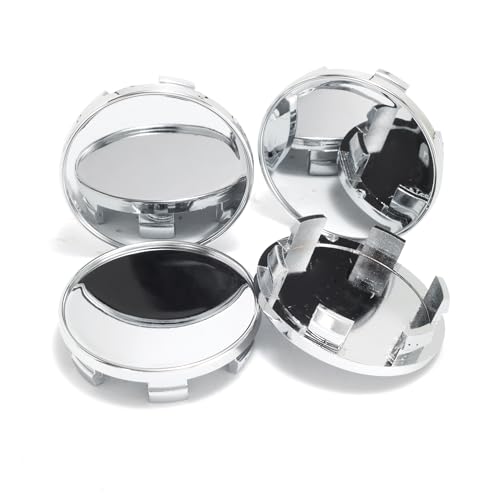 4Pcs 2.13in / 54mm Chrome Center Caps 1.95in ID Snap-On - size: OD 54MM , ID 49.5MM