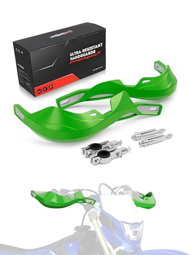 JFG RACING Dirt Bike Handguards Universal for 7/8" and 1 1/8" Handle Bar - color: green