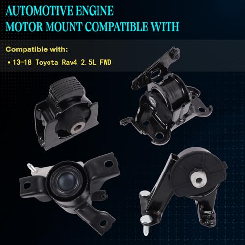 Motor Mount Kit for 2013-2018 RAV4 L4 2.5L FWD - size: 2013-2018 RAV4 2.5L